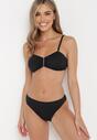 Czarne 2-częściowe Bikini z Biustonoszem i Majtkami Ponva
