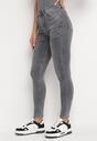 Ciemnoszare Jeansy Skinny z Regularnym Stanem i Efektem Push Up Mithi