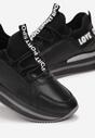 Czarne Sneakersy przed Kostkę na Platformie Loyalin