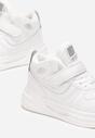 Białe Buty Sportowe za Kostkę na Rzep z Wkładką ze Skóry Naturalnej Kyvea