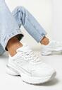 Białe Sneakersy na Grubej Podeszwie Roxia