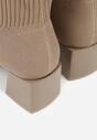 Bézs Magassarkú bokacsizma