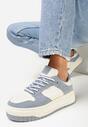 Niebieskie Sneakersy na Platformie Esemorna