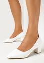 Pantofi cu toc Albi