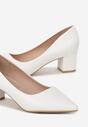 Pantofi cu toc Albi