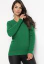 Zielony Sweter z Miękkiej Dzianiny Olissa