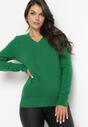 Zielony Sweter z Miękkiej Dzianiny Olissa