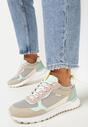 Beżowo-Zielone Sneakersy z Protektorem Santiloa