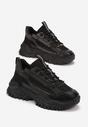 Czarne Sneakersy na Grubej Podeszwie w Cyrkonie Incolea