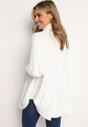 Biały Luźny Golf z Długim Rękawem Liciane