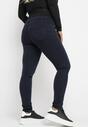 Granatowe Jeansy Skinny Push Up Fivac