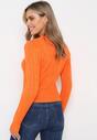 Pomarańczowy Sweter w Warkoczykowy Splot Asmani