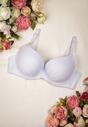 Biały Gładki Biustonosz z Efektem Push-Up na Cienkich Ramiączkach Redima