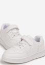 Białe Sznurowane Buty Sportowe typu Sneakersy Zapinane na Rzep Navimes