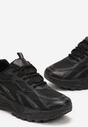 Czarne Sneakersy na Grubej Podeszwie Evioll