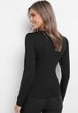 Czarna Bluzka z Kwadratowym Dekoltem Ninametta