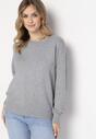 Szary Kaszmirowy Sweter w Cyrkonie Varelia