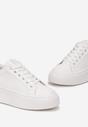 Białe Sneakersy na Platformie Berdolina