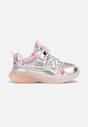 Pantofi sport Argintiu cu roz