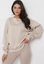 Beżowa Ocieplana Bluza Oversize Lhea