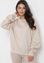 Beżowa Ocieplana Bluza Oversize Lhea