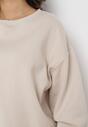 Beżowa Ocieplana Bluza Oversize Lhea