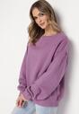 Jasnofioletowa Ocieplana Bluza Oversize Lhea