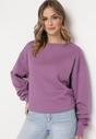 Jasnofioletowa Ocieplana Bluza Oversize Lhea