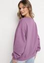 Jasnofioletowa Ocieplana Bluza Oversize Lhea