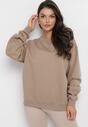 Ciemnobeżowa Ocieplana Bluza Oversize Lhea