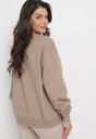 Ciemnobeżowa Ocieplana Bluza Oversize Lhea