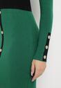 Zielona Sweterkowa Sukienka Mini Liena