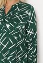Zielona Bluzka w Minimalistyczny Wzór z Guzikami Ainame