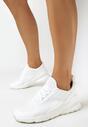Białe Buty Sportowe z Siateczkowymi Wstawkami Afnira