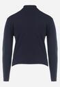 Granatowy Sweter z Golfem Sazerna