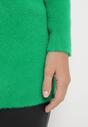 Zielony Sweter z Puchatej Dzianiny Valen