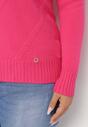 Różowy Sweter z Przeszyciami Maialle