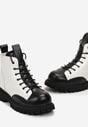 Biało-Czarne Botki Workery Guree