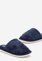 Granatowe Kapcie z Futerkiem Acureo