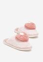 Różowe Kapcie Futrzane z Aplikacją typu Truskawka Smette