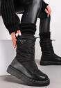Czarne Śniegowce z Szerokim Pikowaniem i Ściągaczem Dasmenn
