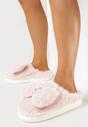 Różowe Kapcie Futrzane z Kokardką Rocka