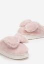 Różowe Kapcie Futrzane z Kokardką Rocka
