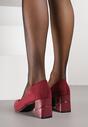 Pantofi cu toc Bordo