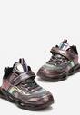 Srebrne Brokatowe Buty Sportowe na Rzep z Ociepleniem Saussa