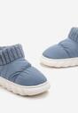 Niebieskie Kapcie na Grubej Podeszwie ze Sztucznego Futerka za Kostkę Brimxi
