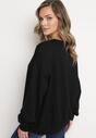 Czarna Ocieplana Bluza Oversize Lhea