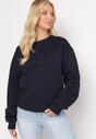 Granatowa Ocieplana Bluza Oversize Lhea