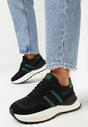 Sneakers Negru cu verde