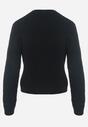 Czarny Klasyczny Sweter z Napami Tavai